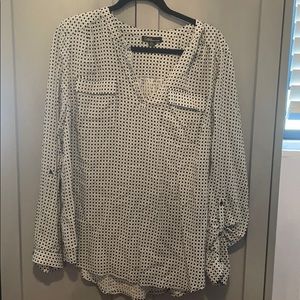 Dalia black and white blouse